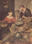 Frans Snyders detail Fruit and Vegetable Stall (mk14)